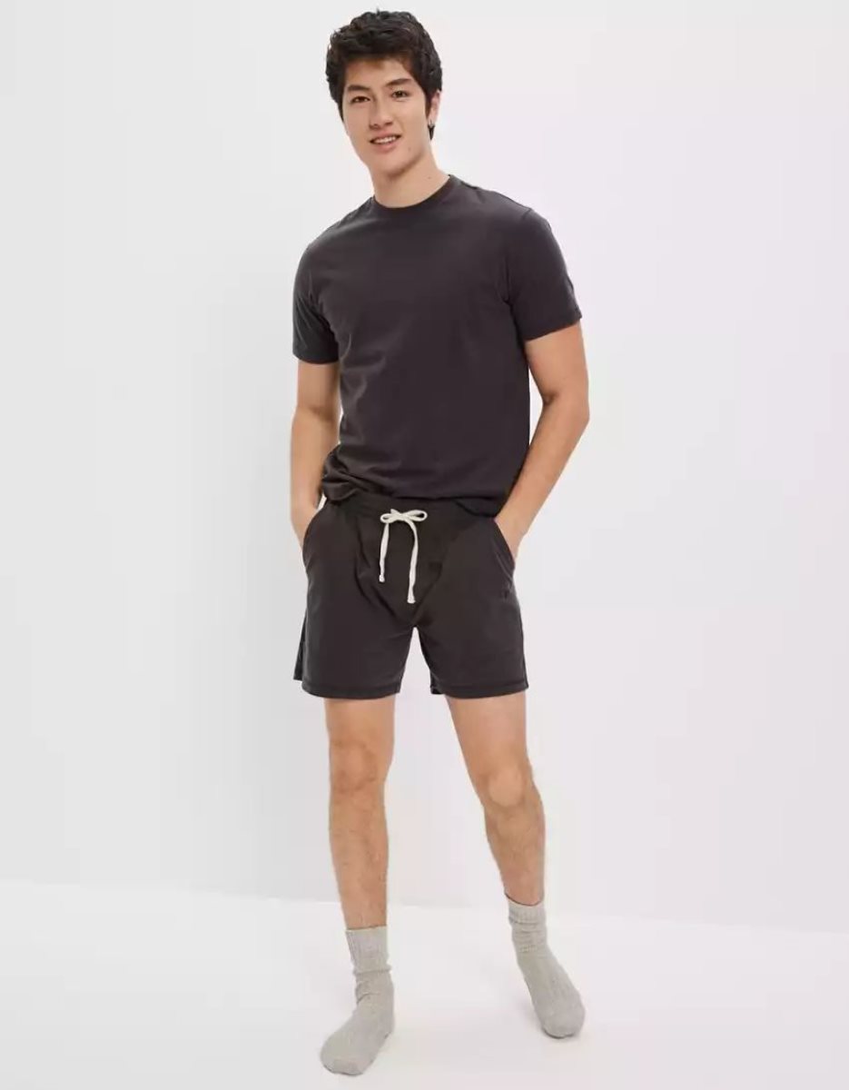 Loungewear American Eagle AE Lounge Corta Noir Homme | XJA-20639868